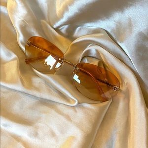 Chanel CC Rimless Ombré Sunglasses